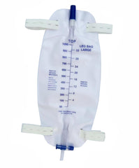 Lifevv Easy-Tap Leg Bag with 32 oz capacity and anti-reflux valve for reliable drainage.