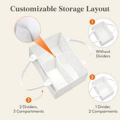 Changing-area setup with Lifewit caddy for quick diaper changes