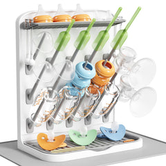 Lifewit large bottle drying rack with drain mat for mess-free countertop drying