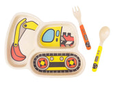 Lightening Kids Plates divided plate close-up for portion control at mealtime