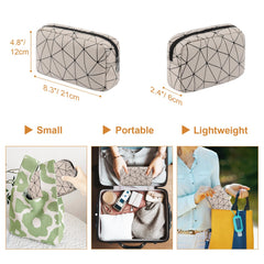 Likesing leather pouch with interlayer pocket keeps keys and lip balm organized.
