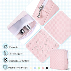 Likesing checkered green interior with pockets for cosmetics and essentials