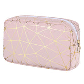 Likesing pink gold period bag front view for discreet napkin storage on the go.