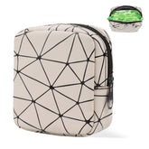 Likesing sanitary napkin storage bag beige front view for on-the-go use