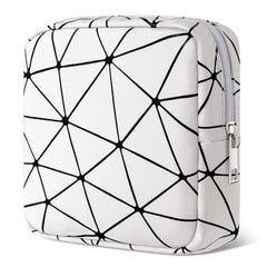 Likesing sanitary napkin storage bag in white leather for discreet daily use.