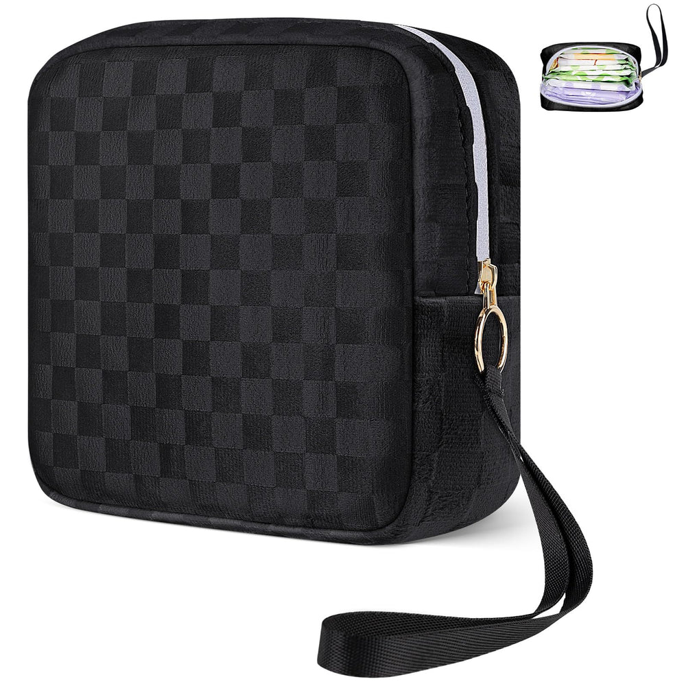 Likesing tampon holder for purse with checkered design for discreet storage on the go.