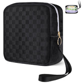 Likesing tampon holder for purse with checkered design for discreet storage on the go.