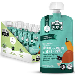 Li'l Hala Foods Mediterranean chicken pouch with free-range chicken for growing taste buds.