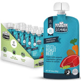 Li'l Hala Foods roast beef pouch for baby's first bites and protein-rich meals