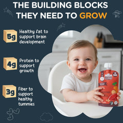 Toddler puree ready-to-serve in a portable pouch