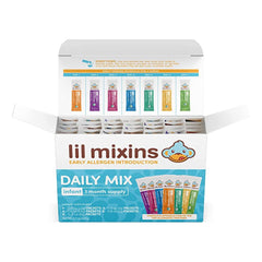 Lil Mixins package front highlighting early allergen concept for safe introduction.