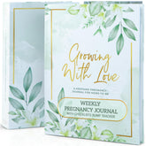 Lil Nuggets pregnancy journal cover highlighting durable spiral binding for lasting memory keeping.