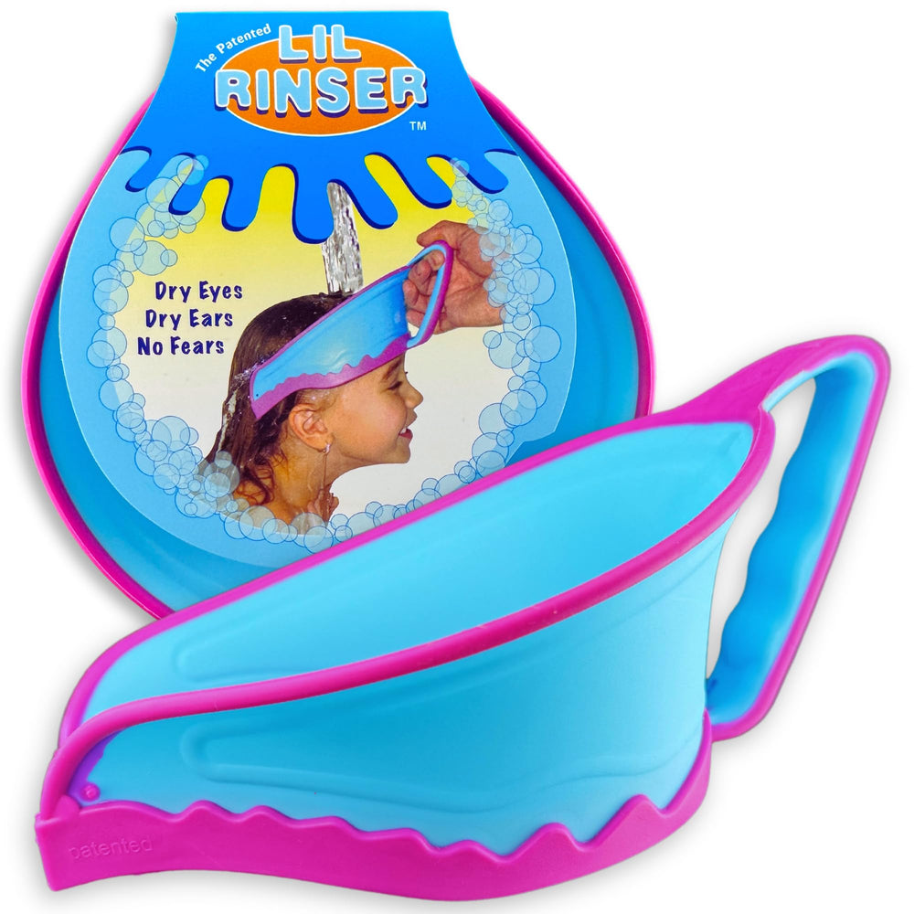 LiL Rinser Comfort Seal close-up demonstrates snug fit for tear-free shampooing.