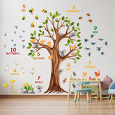 Lilacanthara number-tree wall sticker shows branch numbers for interactive learning.