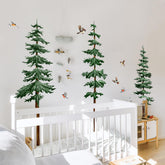 Lilacanthara pine tree wall decal creates a calm forest scene for nurseries.