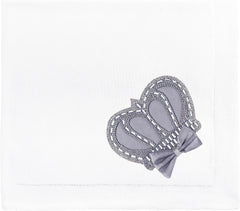 Lilax soft cotton swaddle blanket grey folded demonstrating versatile use for swaddling or cuddling