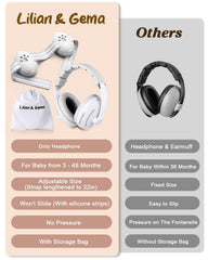 Lilian&Gema adjustable headband for growing babies ensures comfy fit