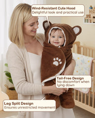 Lilian&Gema bear swaddle sized for 0-4 months and up to 22 inches.