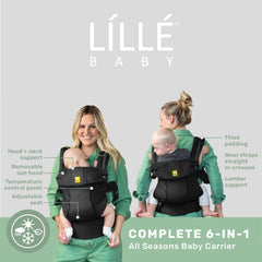 LÍLLÉbaby Complete outward-facing carry encourages gentle exploration with parent supervision.
