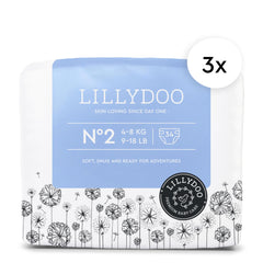 LILLYDOO Size 2 diaper with leak barrier prevents blowouts