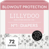 LILLYDOO Baby Diapers Size 1 front view with a snug, comfortable fit.