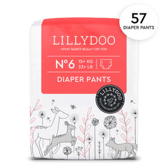 LILLYDOO Size 6 back view highlights secure fit and breathable materials for all-day comfort.