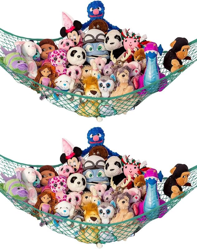 Lilly's Love corner hammock displays plush toys in a compact corner.