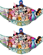 Lilly's Love corner hammock displays plush toys in a compact corner.