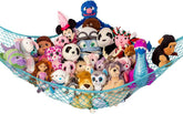 Lilly's Love stuffed animal hammock corner hang keeps plushies organized.
