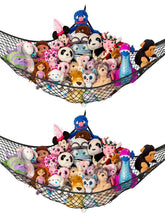 Lilly's Love stuffed animal hammock in corner hanging setup for organized plush displays