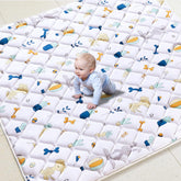 LILYVIBEBEARHAPPY baby play mat 79x63 on floor for spacious tummy time.
