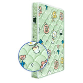 LILYVIBEBEARHAPPY mini crib mattress soft fabric close-up shows gentle texture for infant comfort