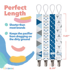 Liname pacifier clip attached to baby's clothing for busy days
