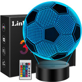 Linkax soccer light 3D illusion lamp enhances bedtime ambience