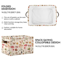 Linqin mushroom storage basket folded design demonstrates space saving when not in use.