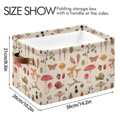 Linqin mushroom rectangle storage basket waterproof inner view ideal for spill protection.