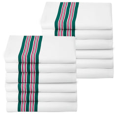 Linteum receiving blanket with white teal pink stripes, soft newborn comfort for swaddling