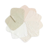Lion bear 10-pack organic baby washcloths multicolor, soft and gentle for baby skin.