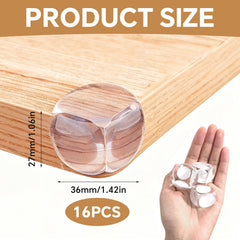 Liqqlex transparent table edge bumper protecting family furniture