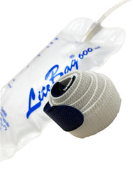 LiteBag anti-reflux valve image ensures reduced backflow risk during movement.