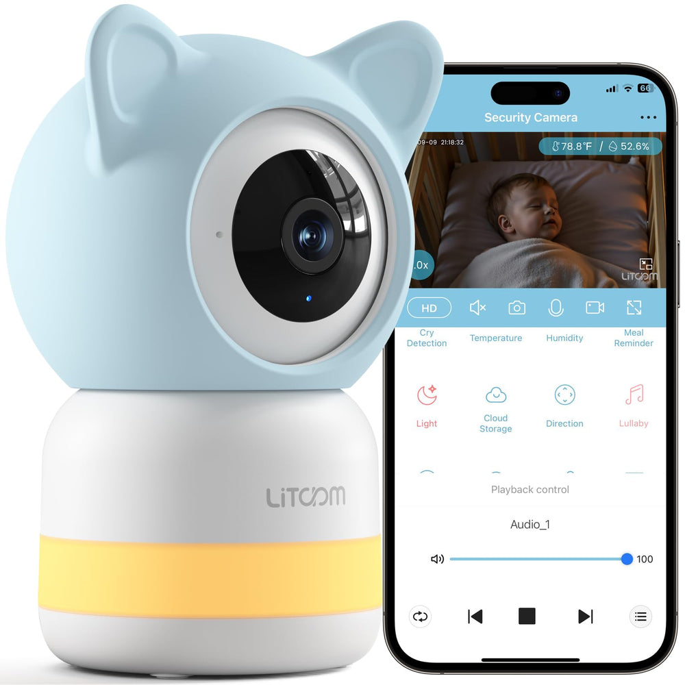 Litokam 2K 4MP baby monitor camera delivers crisp daytime detail for parenting moments.