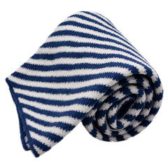 Little Celebrity Chenille baby blanket in navy stripes offers gentle warmth for naps.