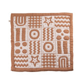 Little Dedi 3D cotton crawling blanket front view with breathable surface for babies