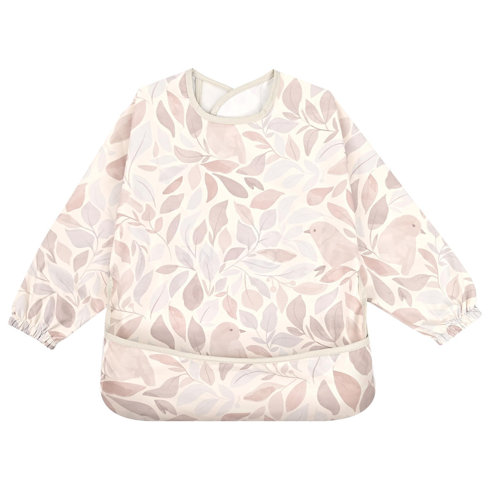 Little Dimsum bib with long sleeves provides comprehensive protection during meals.