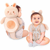 Little Family head protector backpack front view showing extra head protection during falls.