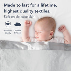 Little Giraffe Luxe blanket's buttery faux fur comforts during stroller trips.