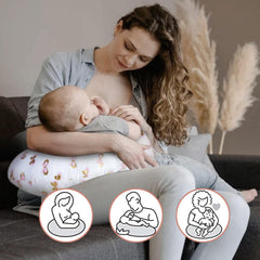 Breathable filling detail of Little Grape Land nursing pillow for baby comfort