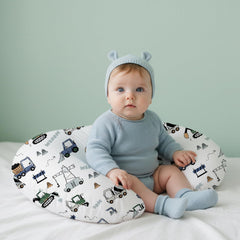 Little Grape Land nursing pillow cover navy for a calm, coordinated nursery.
