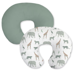 Little Grape Land nursing pillow cover safari design in soft fabric for cozy feeds