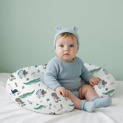 Little Grape Land crocodile design close-up showing plush, baby-friendly texture.